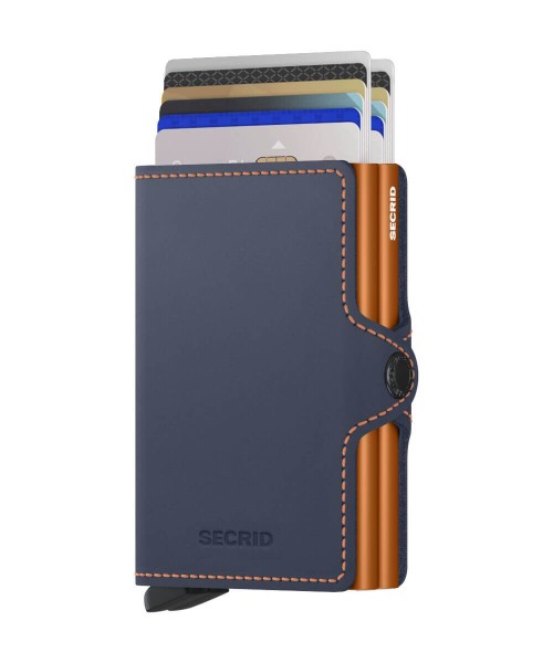 Secrid Twinwallet Matte Night Blue-Orange