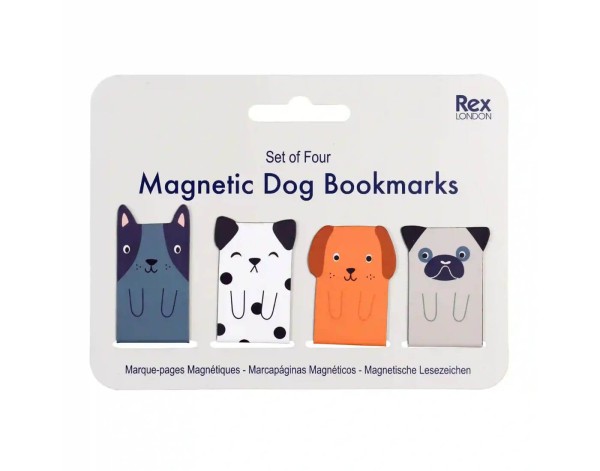 Magnetische Hunde-Lesezeichen 4er Set