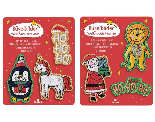 Bügelbilder Weihnachtsfreunde 3er Set (versch. Designs)