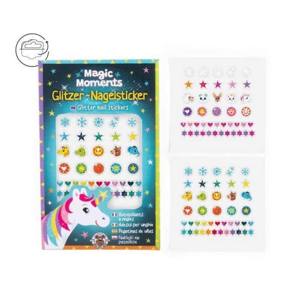 MAGIC MOMENTS WS Nagelsticker-Set Glitzer 44-teilig