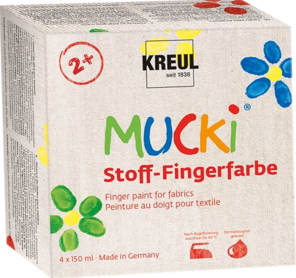 Mucki Fingerfarbe Textil 4er Set