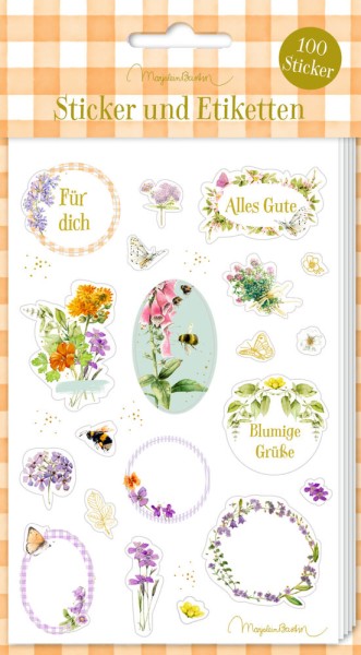 Stickerbogen: Sticker u. Etiketten GartenLiebe - M. Bastin