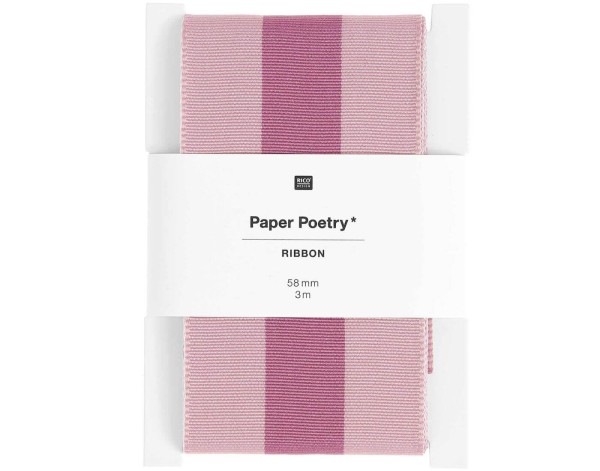 Paper Poetry Webband Streifen Altrosa/Violett