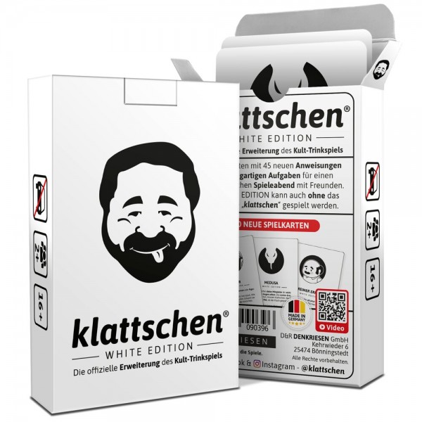 klattschen® - WHITE EDITION - Die offizielle Erweiterung des Kult-Trinkspiels