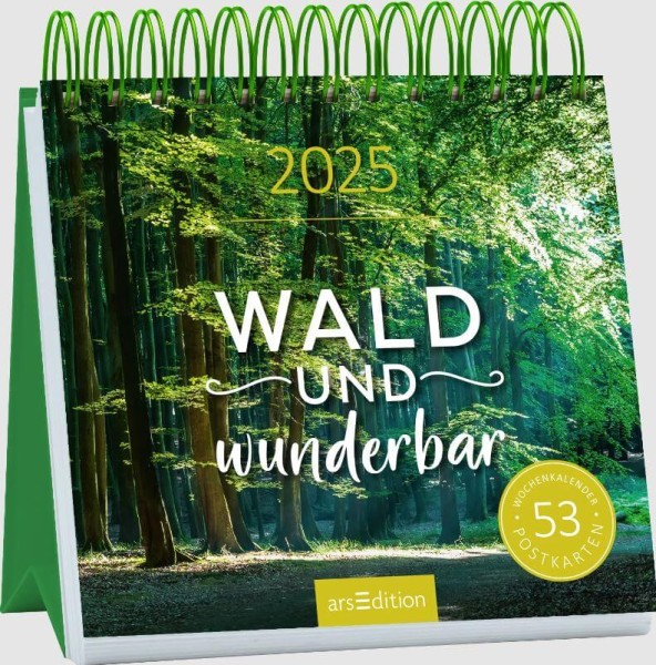 Postkartenkalender Wald und wunderbar 2025