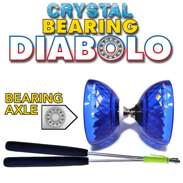 Diabolo Acrobat Crystal Bearing Set blau