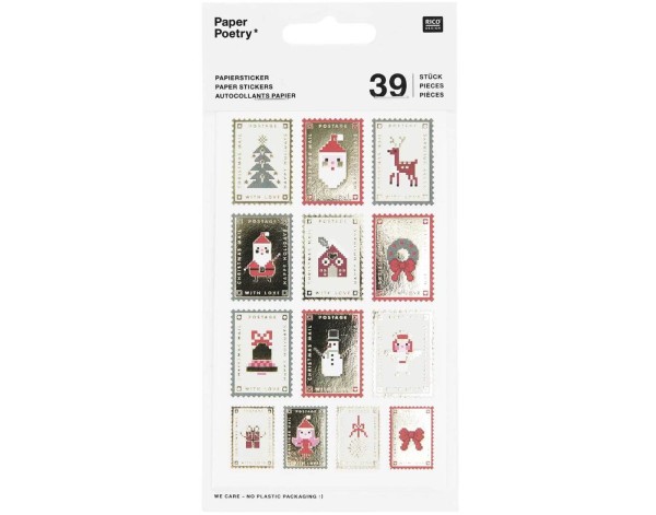 Paper Poetry Papiersticker Weihnachtspost