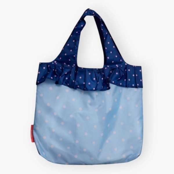 Easy Bag Volant Punkte blau