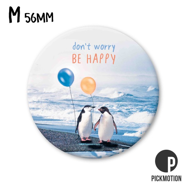 Magnet M don't worry be happy penguin