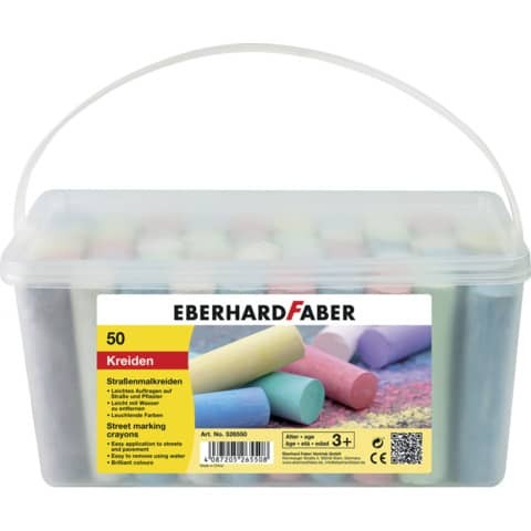 Straßenmalkreide 50ST sortiert EBERHARD FABER 526550 i.Eimer