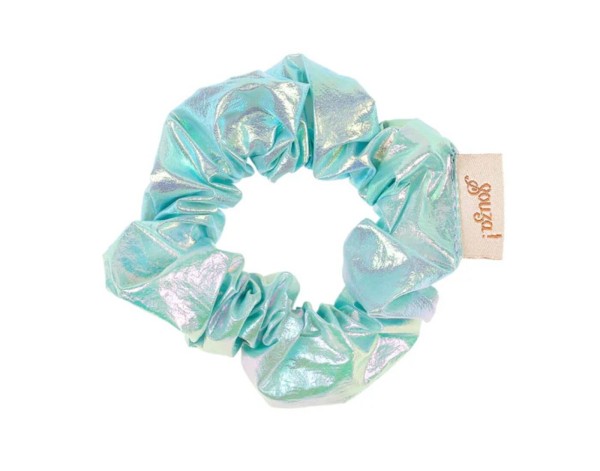 Scrunchie Elea - blau, metallic