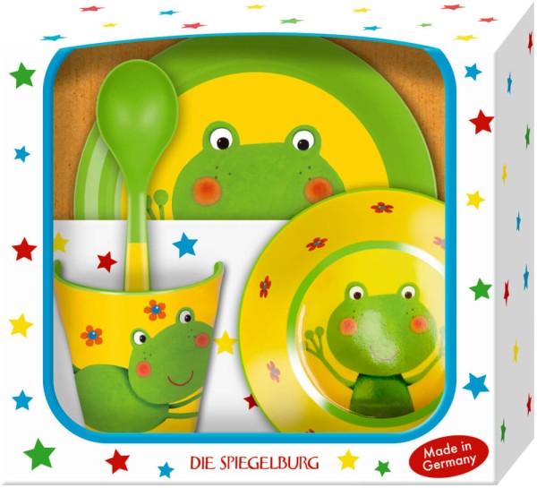 Geschirr Geschenkset Frosch - Freche Rasselbande