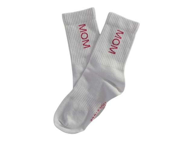 Socken MOM - weiß | pink (Größe 35-38)