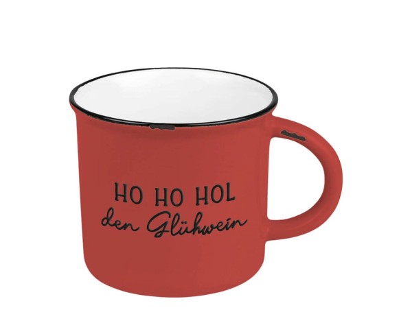 Becher Vintage Ho Ho Hol den Glühwein