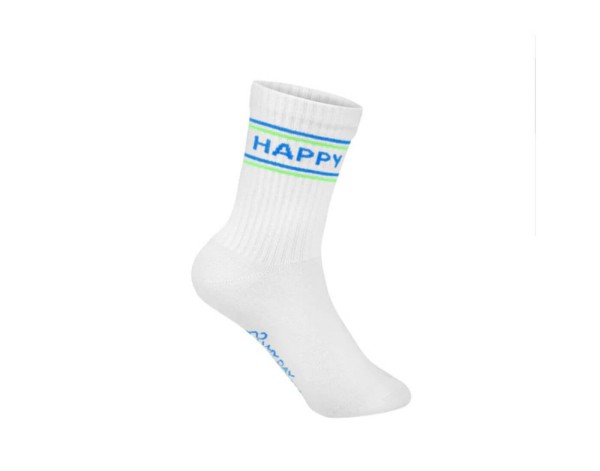 Socken - HAPPY Blau Neon (Größe 40-43)