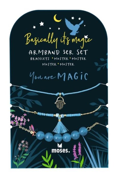 Basically it's magic Armbänder 3er Set Blau