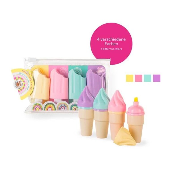 GOOD FEELINGS Eis-Highlighter Pastell 4er-Set, sort.