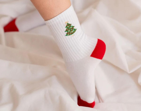 Socken - Weihnachtsbaum (Größe 36-39)