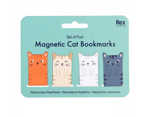 Magnetische Katzen-Lesezeichen 4er Set