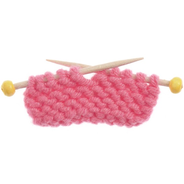 Miniatur Strickzeug pink