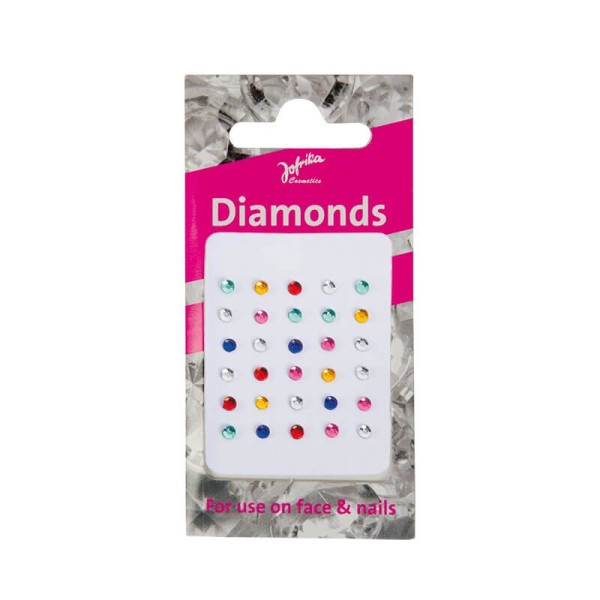 Diamonds multicolor Gesicht-Sticker