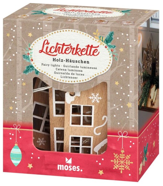 Lichterkette Holz-Häuschen