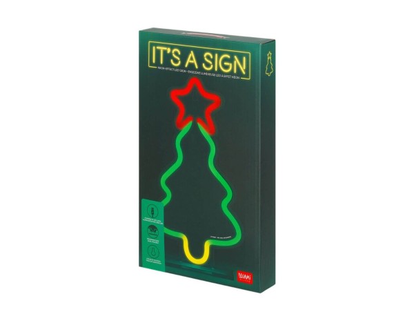 Neon-Effekt-Led-Light-Schild - It's a Sign - Xmas Tree