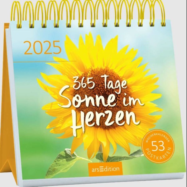 Postkartenkalender 365 Tage Sonne im Herzen 2025