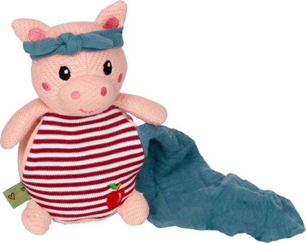 Kuscheltier mit Schnuffeltuch Schwein - Little Wonder