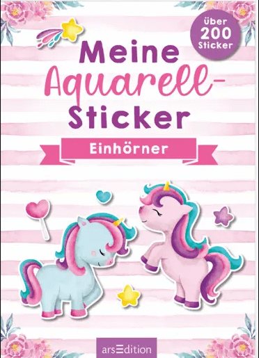 Meine Aquarell-Sticker – Einhörner