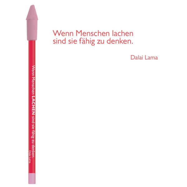 Bleistift rot Lachen