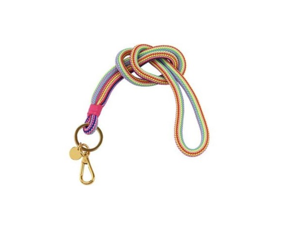 Metropolitan Lanyard, rainbow pink/gold