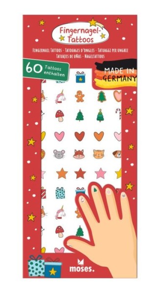 Fingernagel-Tattoos Weihnachtszauber