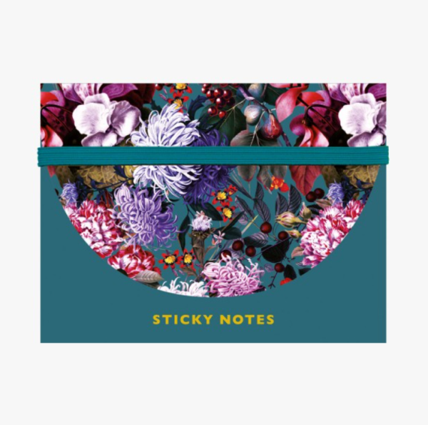 Sticky Notes Blumenbouquet petrol