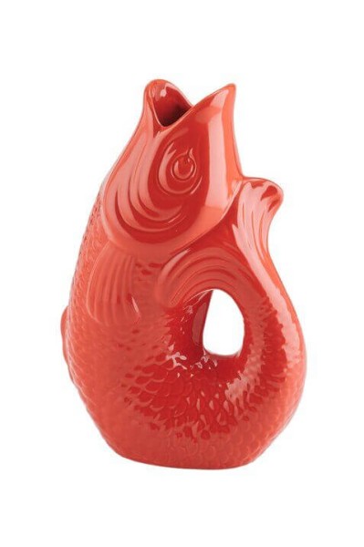 Monsieur Carafon, Fisch, Vase, Karaffe, S, coral red , 1,2 Liter