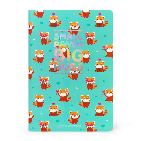 Liniertes Notizbuch - Medium - A5-Format Red Panda