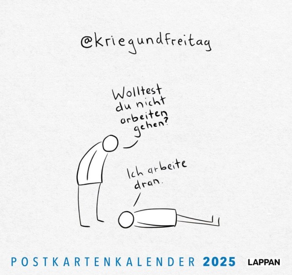 kriegundfreitag: Postkartenkalender 2025