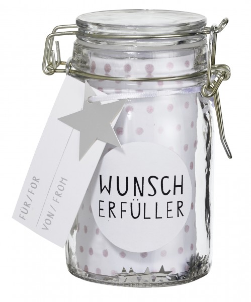 GESCHENKGLAS "WUNSCHERFÜLLER"