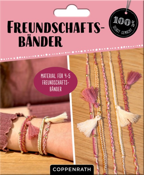 Freundschaftsbänder knüpfen (roségold/schwarz) - 100% selbst gemacht