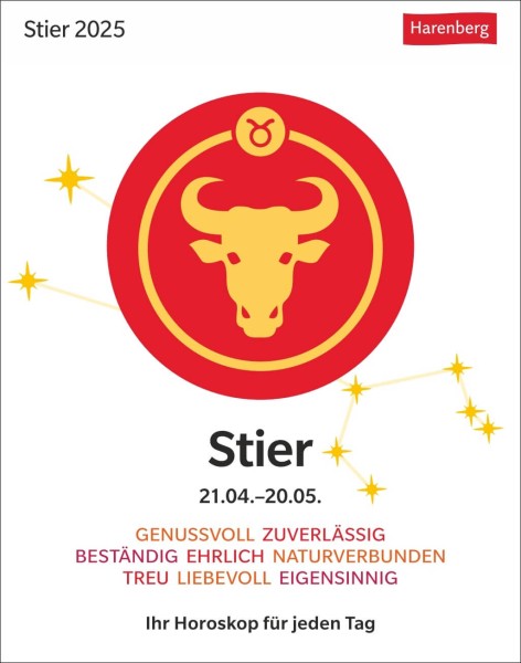 Stier Sternzeichenkalender 2025