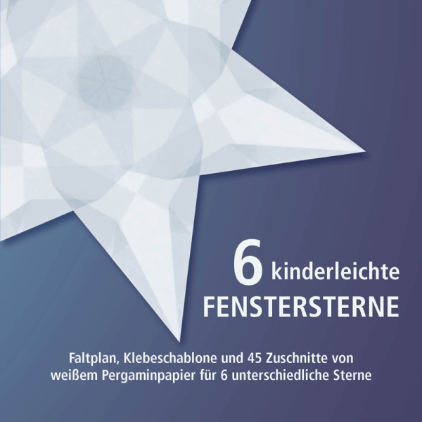 Fenstersterne - 6 kinderleichte FENSTERSTERNE - weiß