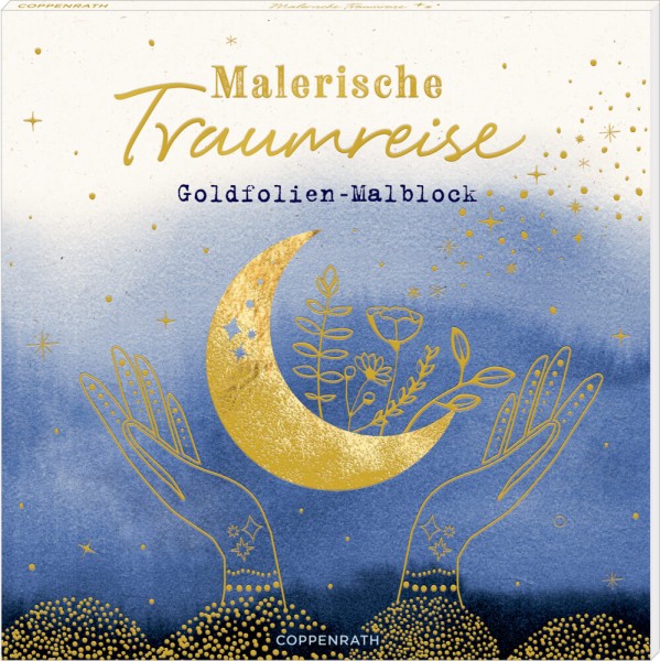 Malerische Traumreise. Goldfolien-Ausmalblock