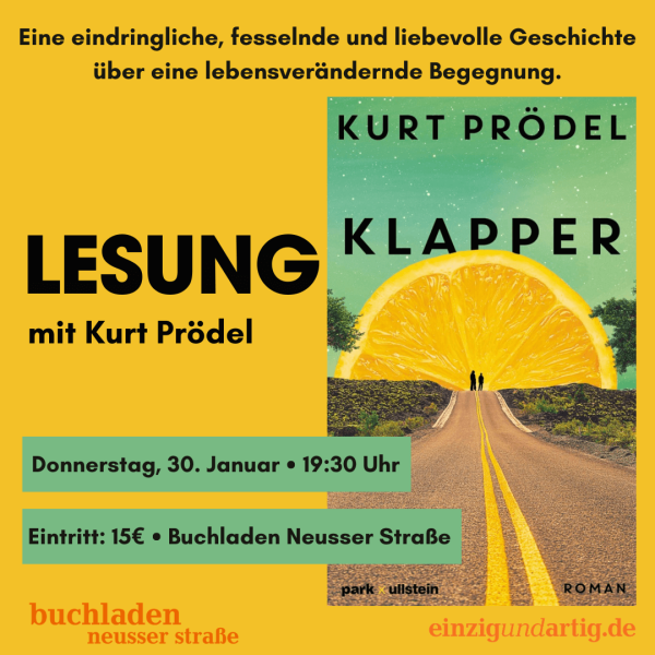 Eintritt Premierenlesung mit Kurt Prödel: Klapper