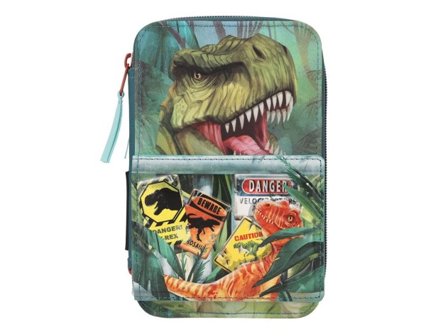 Dino World 3 Fach Federtasche DANGER