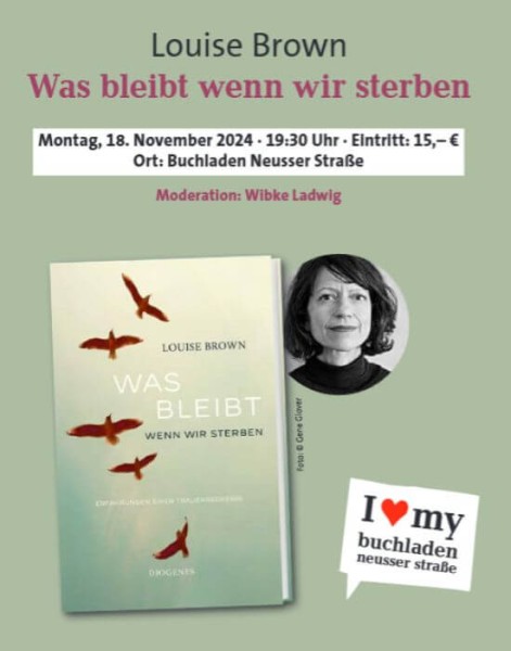 Eintritt Lesung mit Louise Brown: Vom Tod fürs Leben lernen