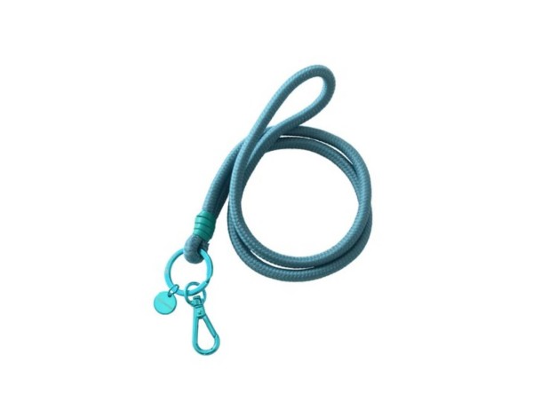 Metropolitan Neo Lanyard, steel blue/grün, mit Karabiner