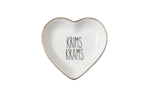 Love Plates, Deko-Teller, Porzellan, "Krims Krams", Herz, weiß