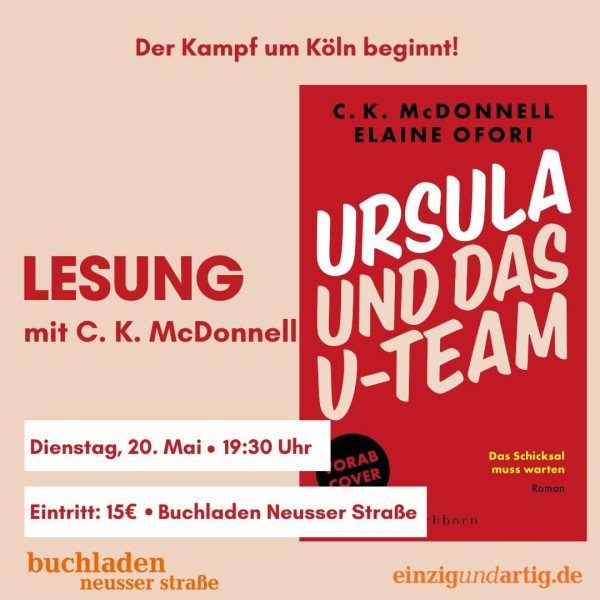 Eintritt Lesung mit C.K. McDonnell und Elaine Ofori: Ursula und das V-Team