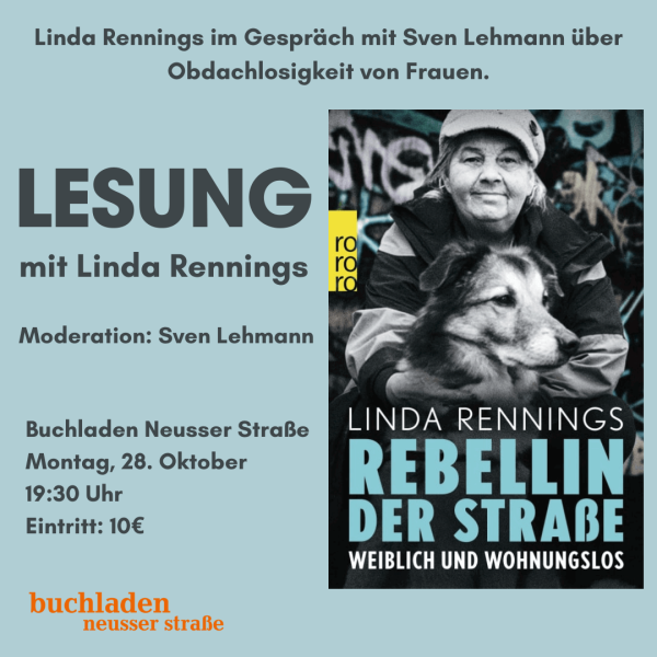 Eintritt Lesung mit Linda Rennings: Rebellin der Straße