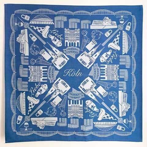 Citytowel / Geschirrhandtuch Kölsche Liebe - blau